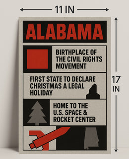 Alabama Highlights Poster Wall Art Print PosterGoat