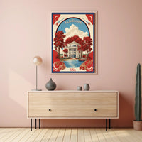 Alabama Neoclassical Architecture Vintage Travel Poster PosterGoat