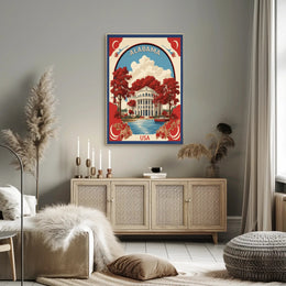 Alabama Neoclassical Architecture Vintage Travel Poster PosterGoat