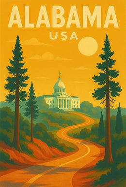 Alabama State Capitol Journey Travel Poster PosterGoat