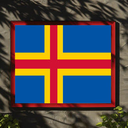 Åland Flag Art: Celebrate Finnish Region with Country Flag Poster PosterGoat