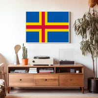 Åland Flag Art: Celebrate Finnish Region with Country Flag Poster PosterGoat