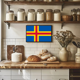 Åland Flag Art: Celebrate Finnish Region with Country Flag Poster PosterGoat