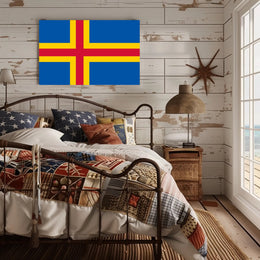 Åland Flag Art: Celebrate Finnish Region with Country Flag Poster PosterGoat