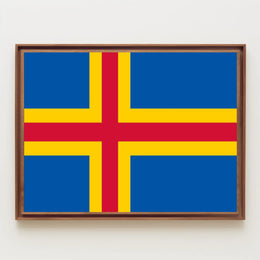 Åland Flag Art: Celebrate Finnish Region with Country Flag Poster PosterGoat