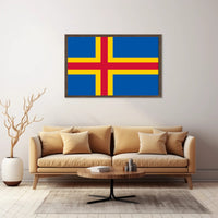 Åland Flag Art: Celebrate Finnish Region with Country Flag Poster PosterGoat
