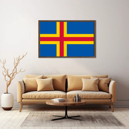 Åland Flag Art: Celebrate Finnish Region with Country Flag Poster PosterGoat