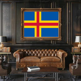 Åland Flag Art: Celebrate Finnish Region with Country Flag Poster PosterGoat