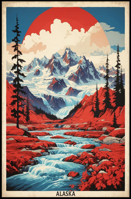 Alaska Adventure: Majestic Landscape Travel Poster PosterGoat