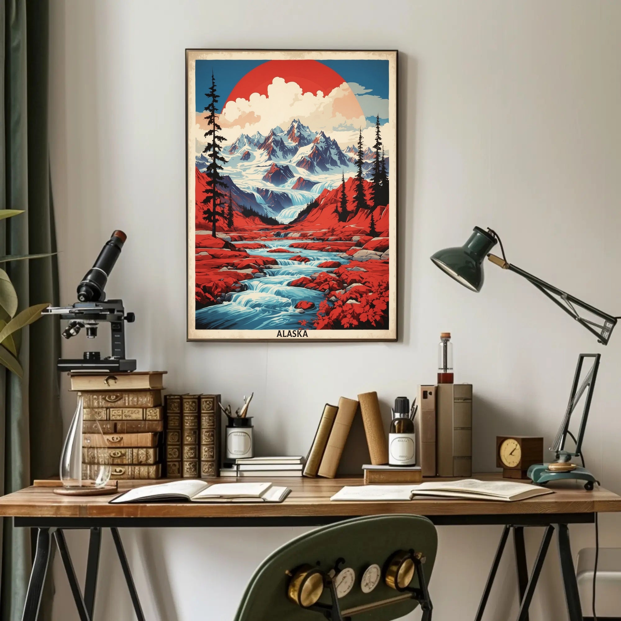 Alaska Adventure: Majestic Landscape Travel Poster PosterGoat