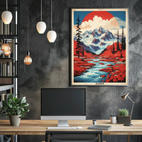 Alaska Adventure: Majestic Landscape Travel Poster PosterGoat