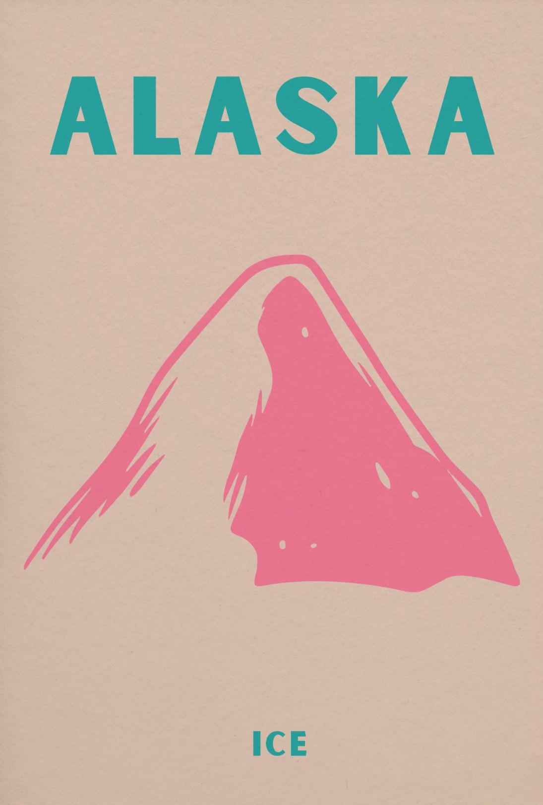 Alaska Modern Design Adventure Travel Poster PosterGoat