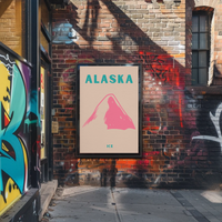 Alaska Modern Design Adventure Travel Poster PosterGoat