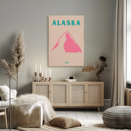 Alaska Modern Design Adventure Travel Poster PosterGoat