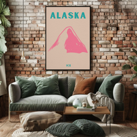 Alaska Modern Design Adventure Travel Poster PosterGoat