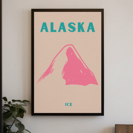 Alaska Modern Design Adventure Travel Poster PosterGoat