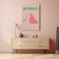Alaska Modern Design Adventure Travel Poster PosterGoat