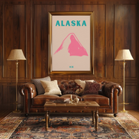 Alaska Modern Design Adventure Travel Poster PosterGoat