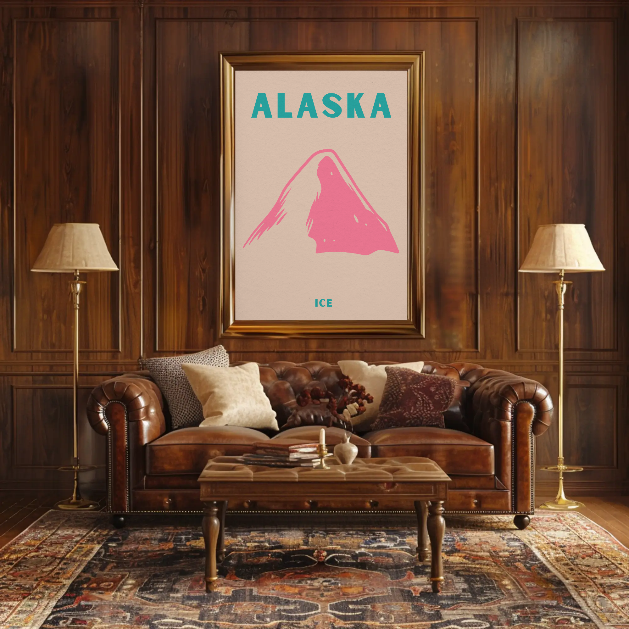 Alaska Modern Design Adventure Travel Poster PosterGoat