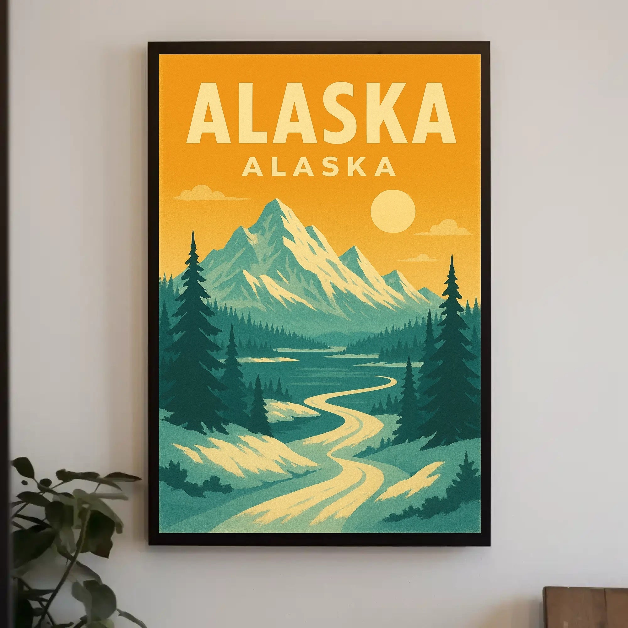Alaska Retro Adventure - Vintage Travel Poster PosterGoat