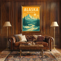 Alaska Retro Adventure - Vintage Travel Poster PosterGoat