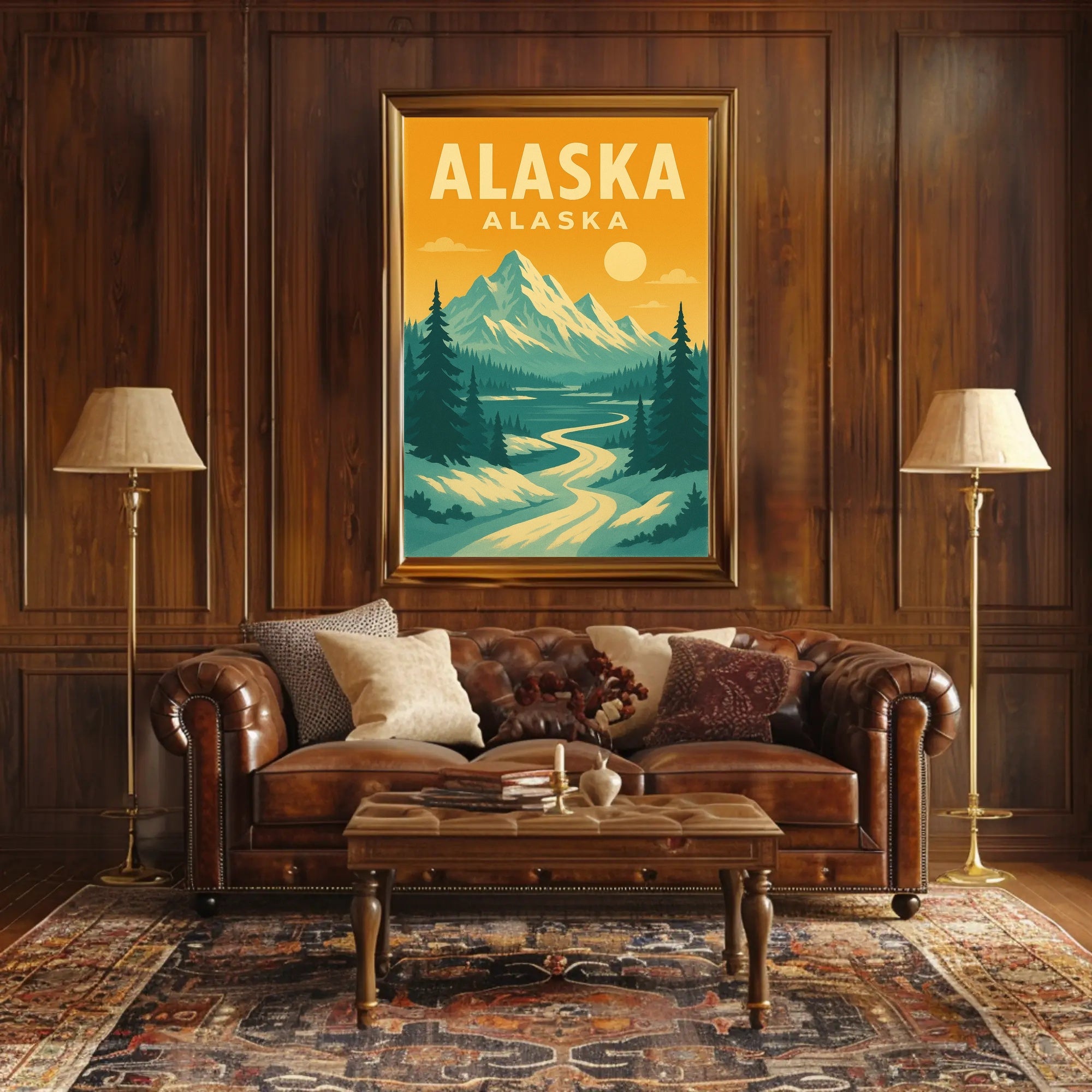 Alaska Retro Adventure - Vintage Travel Poster PosterGoat