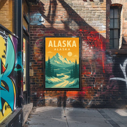 Alaska Retro Adventure - Vintage Travel Poster PosterGoat