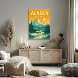 Alaska Retro Adventure - Vintage Travel Poster PosterGoat