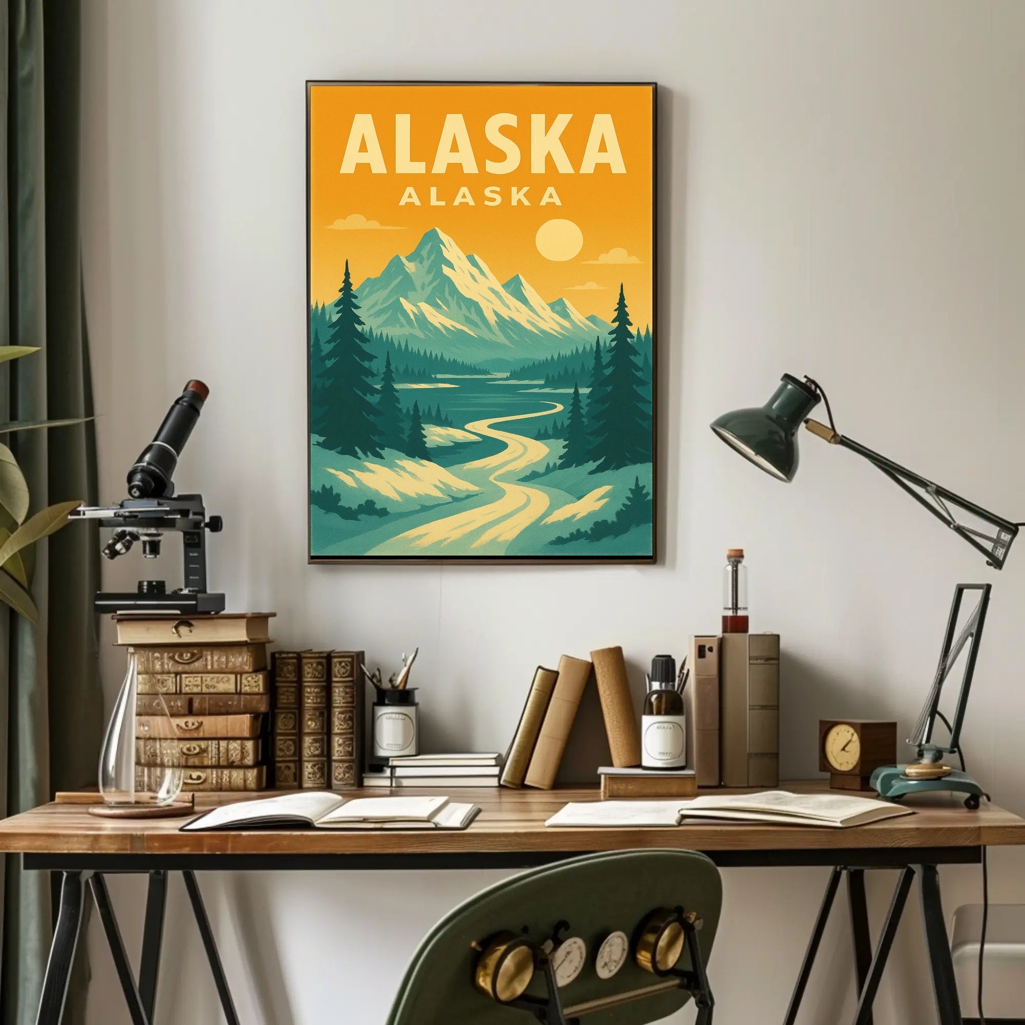 Alaska Retro Adventure - Vintage Travel Poster PosterGoat