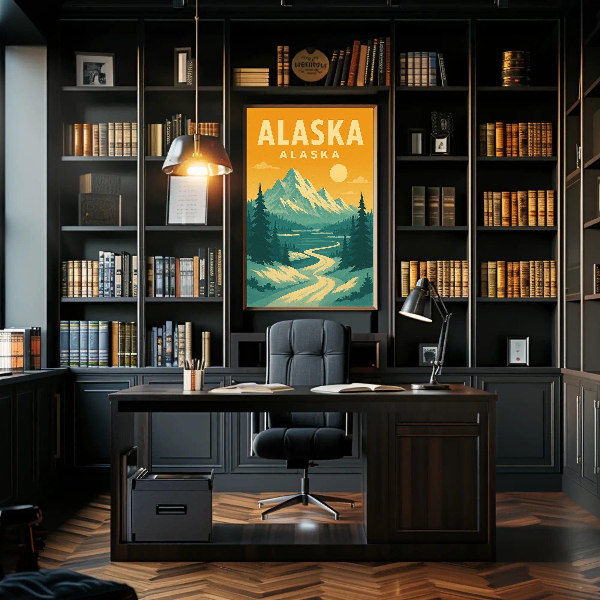 Alaska Retro Adventure - Vintage Travel Poster PosterGoat