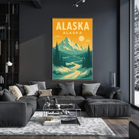 Alaska Retro Adventure - Vintage Travel Poster PosterGoat