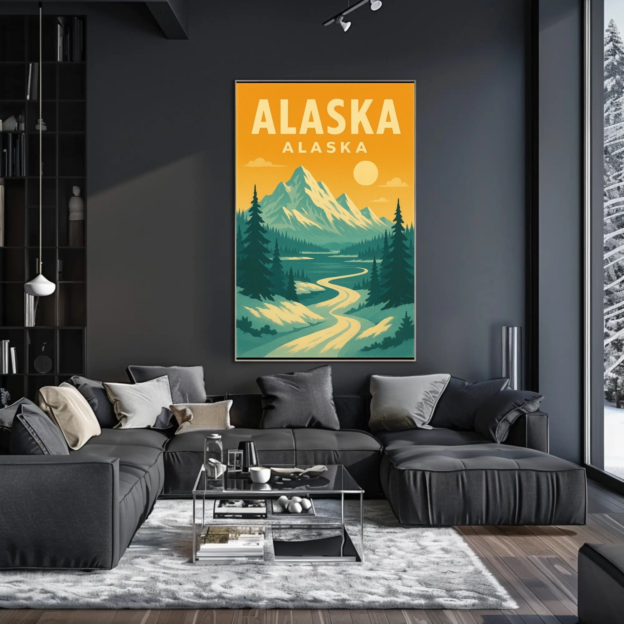 Alaska Retro Adventure - Vintage Travel Poster PosterGoat