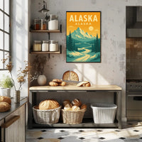 Alaska Retro Adventure - Vintage Travel Poster PosterGoat