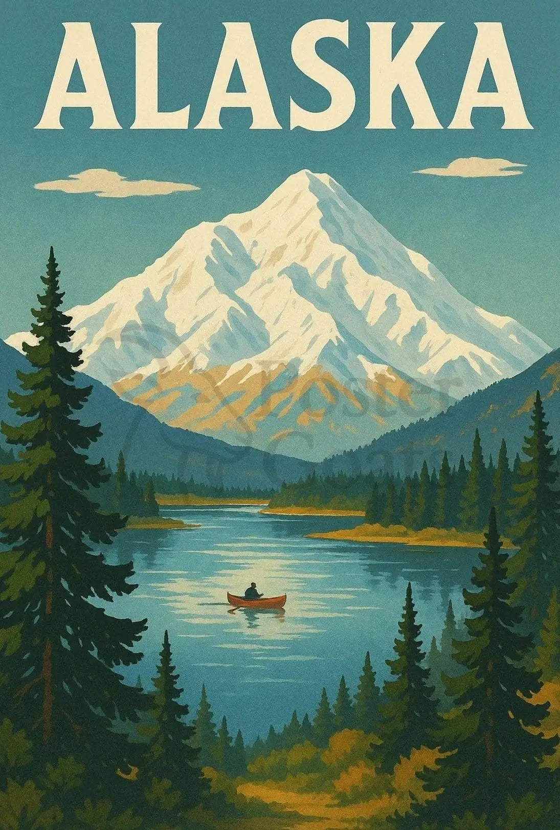 Alaska Scenic Adventure Vintage Travel Poster PosterGoat