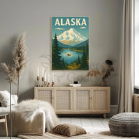 Alaska Scenic Adventure Vintage Travel Poster PosterGoat