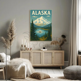 Alaska Scenic Adventure Vintage Travel Poster PosterGoat