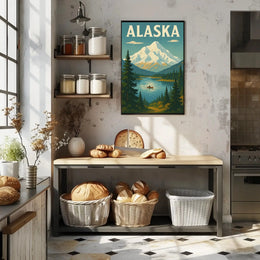 Alaska Scenic Adventure Vintage Travel Poster PosterGoat