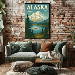 Alaska Scenic Adventure Vintage Travel Poster PosterGoat