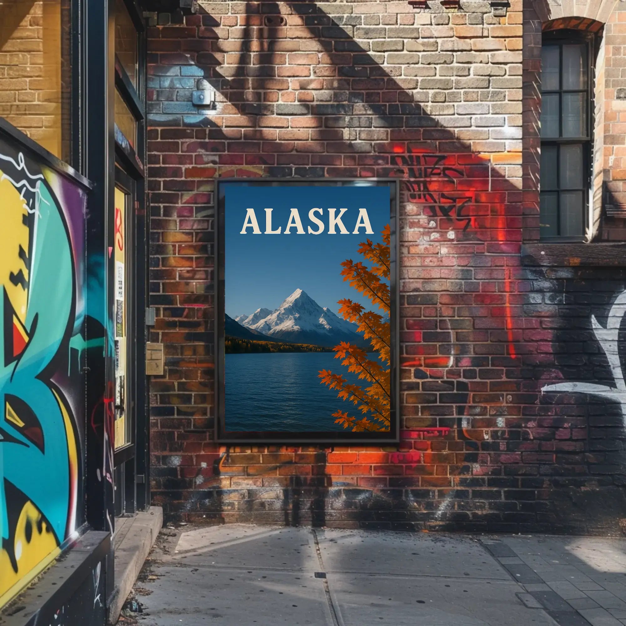Alaska Scenic Travel Poster Featuring Mountain Landscape PosterGoat