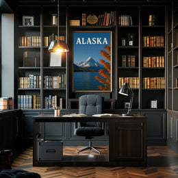 Alaska Scenic Travel Poster Featuring Mountain Landscape PosterGoat