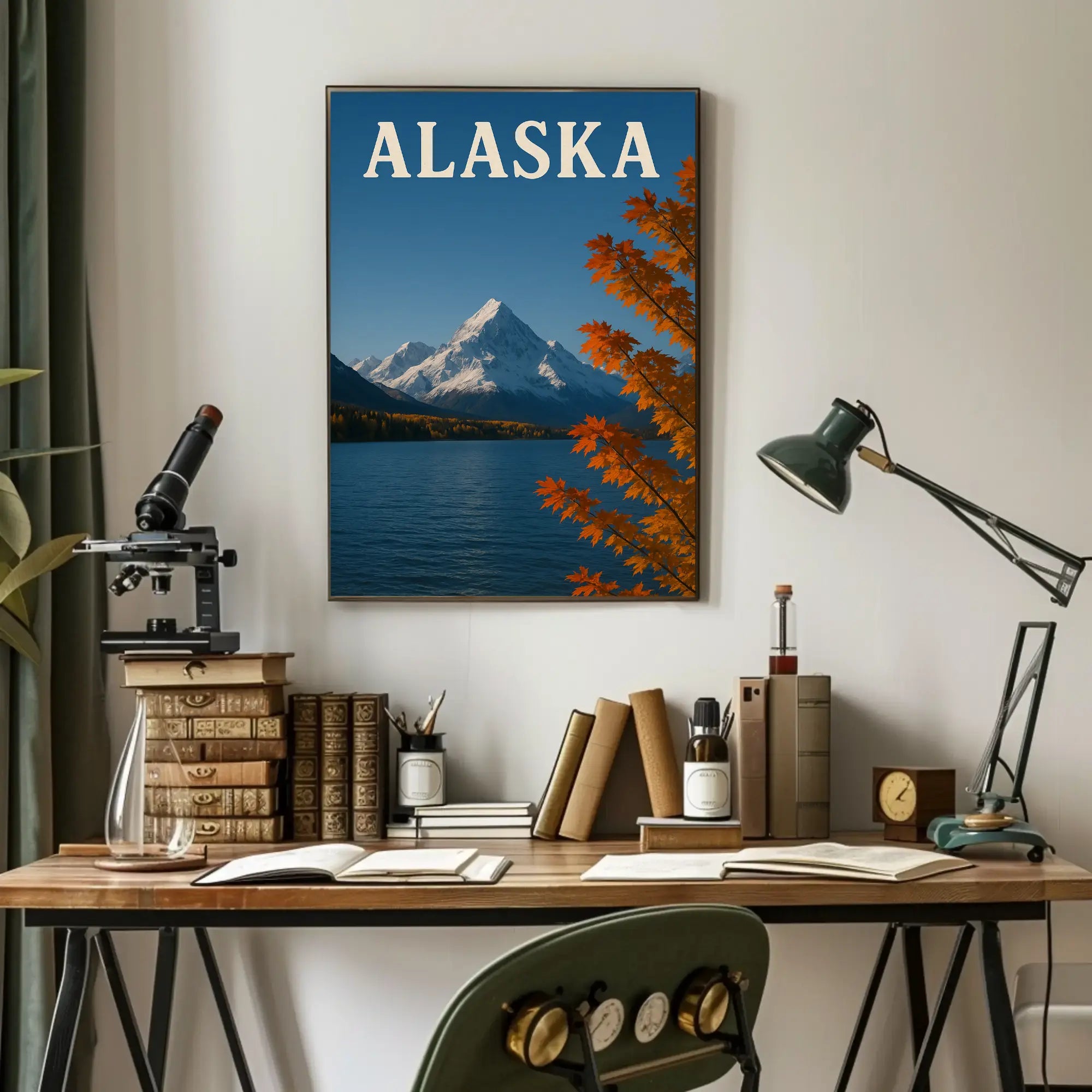 Alaska Scenic Travel Poster Featuring Mountain Landscape PosterGoat