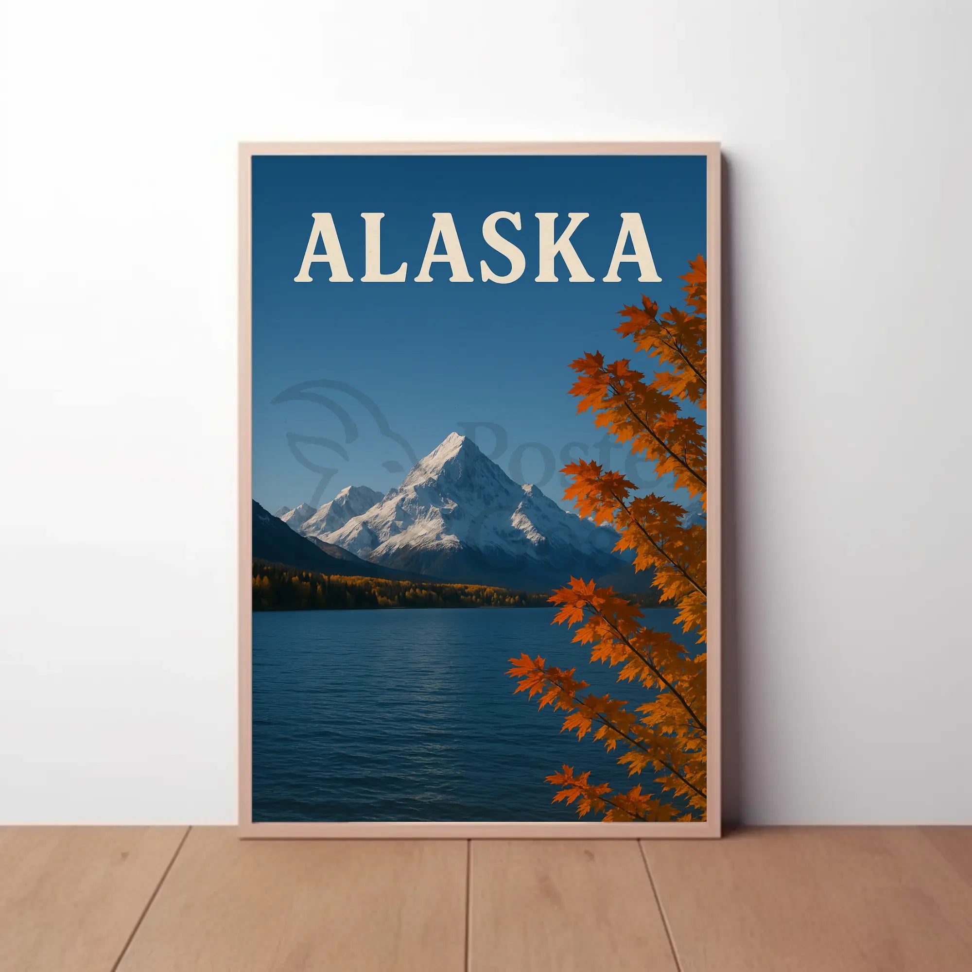 Alaska Scenic Travel Poster Featuring Mountain Landscape PosterGoat