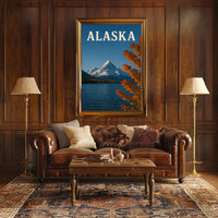 Alaska Scenic Travel Poster Featuring Mountain Landscape PosterGoat