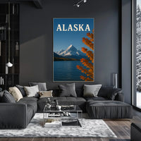 Alaska Scenic Travel Poster Featuring Mountain Landscape PosterGoat