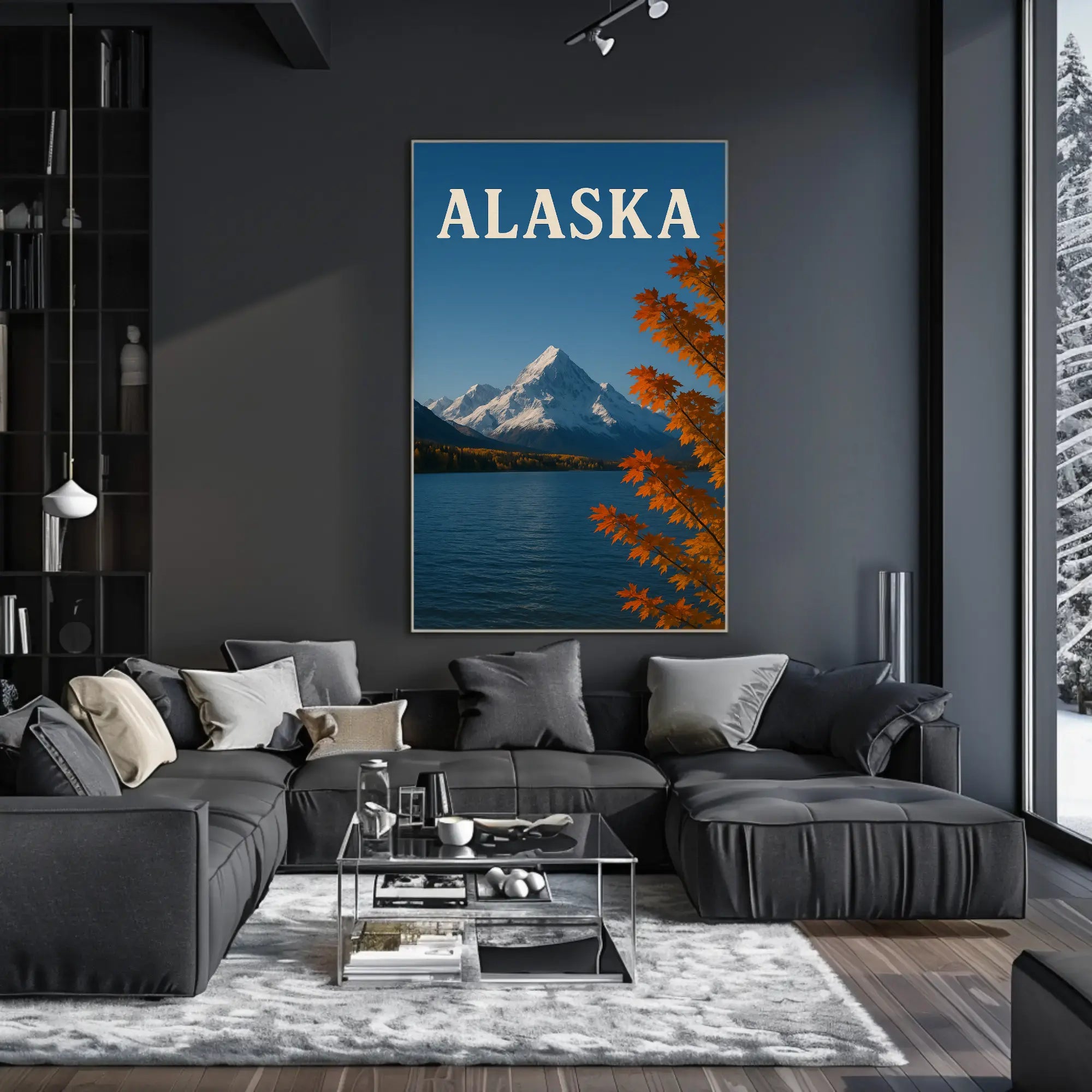 Alaska Scenic Travel Poster Featuring Mountain Landscape PosterGoat