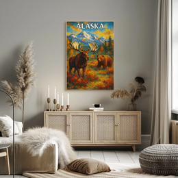 Alaskan Adventure Wildlife National Park Poster PosterGoat