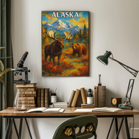 Alaskan Adventure Wildlife National Park Poster PosterGoat