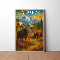 Alaskan Adventure Wildlife National Park Poster PosterGoat
