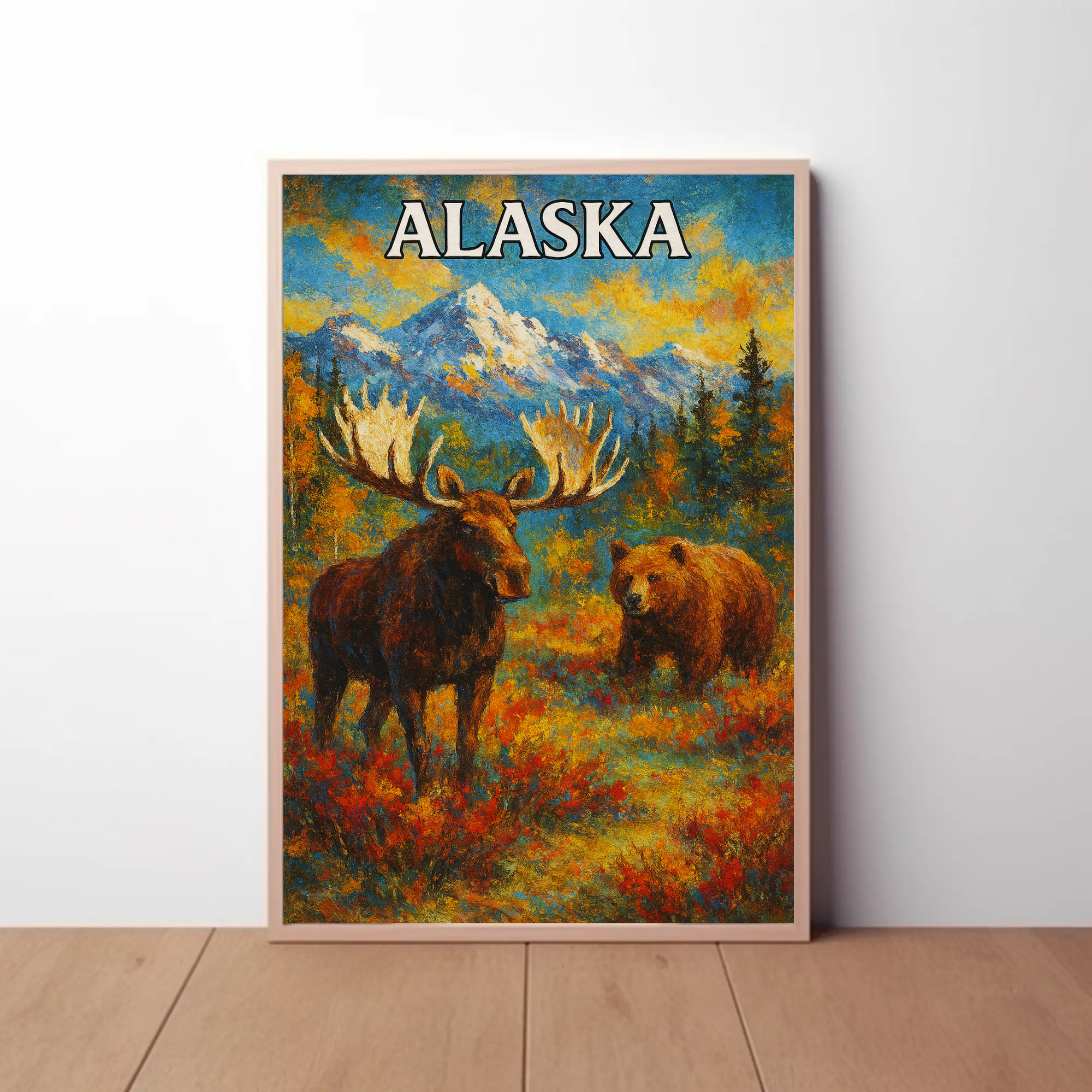Alaskan Adventure Wildlife National Park Poster PosterGoat