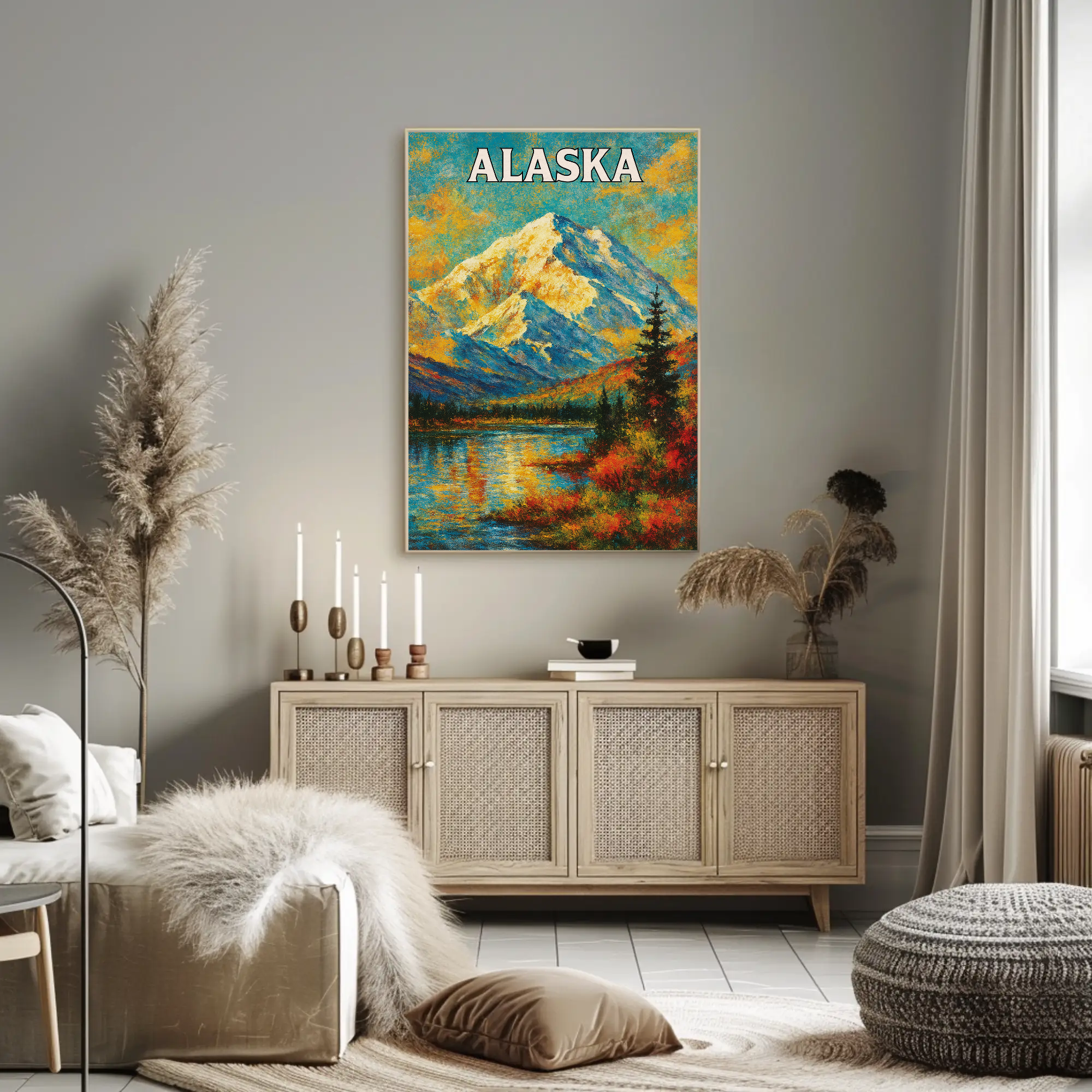 Alaskan Wilderness Adventure Denali Travel Poster PosterGoat